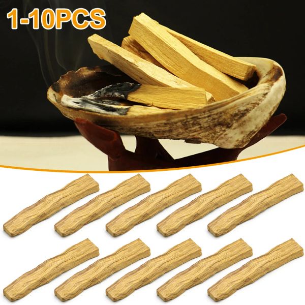 Brûleurs 110 pièces Palo Santo bâtons d'encens naturels bandes de bavures en bois sans parfum bâton de nettoyage aromathérapie brûler des bâtons en bois