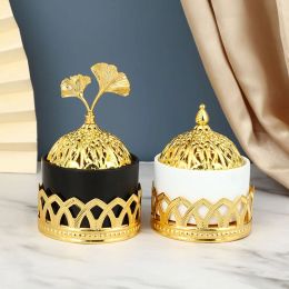 Brûleurs de luxe creux arabe brûleur d'encens résine artisanat islamique musulman aromathérapie poêle combinaison décoration moyen-orient encensoir