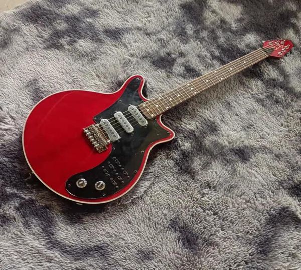 Burns Brian May Guitar Signature Special Cherry Cherry Red Electric Guitarra Corea Burns Pickups y Black Switch BM016744170