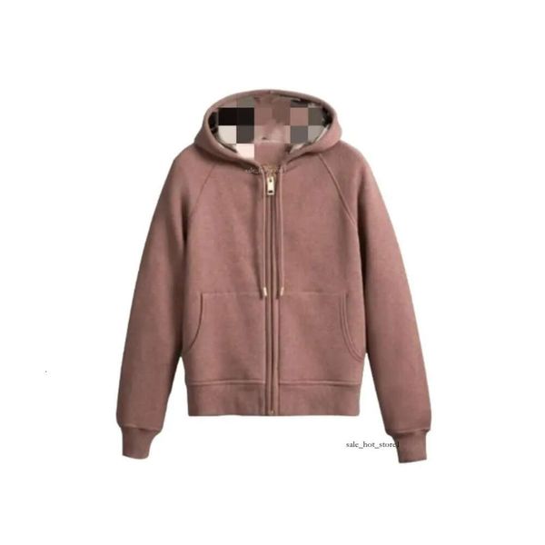 Burrberry Ladies Designers Sudaderas con capucha para mujer de alta calidad Chaquetas Burbrerys con cremallera Mujer Sudadera con capucha delgada Marca 264