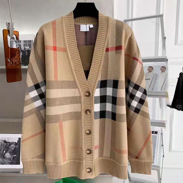 burry pull designer pulls femmes marque surchemise burr classique rayé femmes à la mode surchemise à manches longues pull en tricot hommes pull manteau surchemises