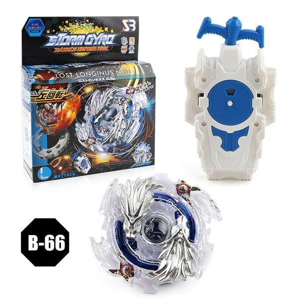 Burst B-66 Lost Longinus Luinor .N.Sp con lanzador Juguetes Metal Booster Spinning Top Gyro Starter Toys Battle Fighting Toys 201216