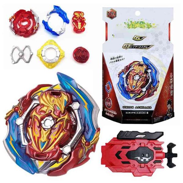 Burst GT B-150 Booster Union Achilles Cn Gyro Spinning Top con lanzador Juguetes Metal Fusion Gyroscope Juguetes para niños 210803