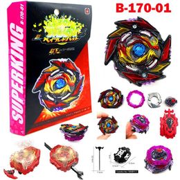 Burst Superking Superking B-170 01 Dood Diabolos 4Turn Merge 1D Spinning Top Metal Fusion Gyroscope Launcher Speelgoed voor kinderen 20121616