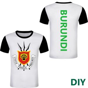 Burundi Gratis Custom Mannen Sport Burundai t-shirts DIY Emblem Tee Shirts Aanpassen BI Land Naam Nummer Franse t-shirt 220609