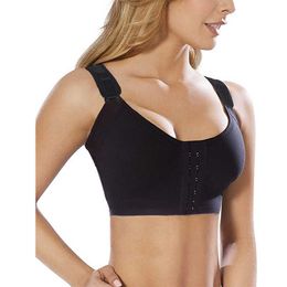 Burvogue Bras vrouwen naadloze gevoerde push-up post-chirurgie beha front sluiting brassiere sexy ondergoed verzamel verstelbare 210623