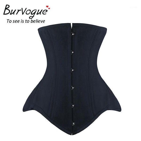 Burvogue Underbust Corset Bustier Steampunk Acier Désossé Mince Taille Contrôle Pour Femmes Formateur Corselet Plus Size1 Bustiers Corsets