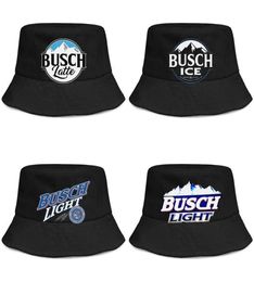 Busch Light Beer logo heren en dames buckethat cool jeugd bucket baseballcap lichtblauw rand wit Latte So Much4707196