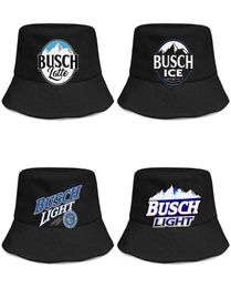 Busch Light Beer logo heren en dames buckethat cool jeugd bucket baseballcap lichtblauw rand wit Latte So Much1841754