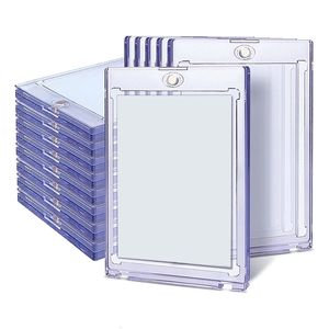 Archivos de tarjetas de visita 10PcsPack Soporte magnético 35Pt para tarjetas comerciales Estuche protector de béisbol Imán Cargadores superiores Deportes 230826