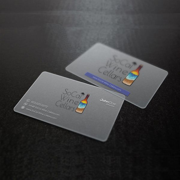 Archivos de tarjetas de visita 500 Uds. Tarjetas de PVC transparentes personalizadas personalizadas impermeables gracias imprimir un lado redondo Cornor para suministros de oficina 230808