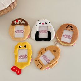 Visitekaartjesbestanden Aankomst Kawaii Vis Rijstbal Pluche Pocard Houder Po Bus Beschermende Cover Case Tas Hanger Briefpapier 230926