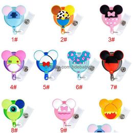 Bestanden voor visitekaartjes Cartoon Sile Retractable Reel Clip Student Nurse Id Badges Holder Accessories Hospital School Office Supplies Dr Dhvyc