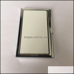 Archivos de tarjetas de visita Accesorios de escritorio Material escolar de oficina Sublimación industrial Nueva caja de metal en blanco Transferencia de bricolaje Impresión Crédito Id Hol