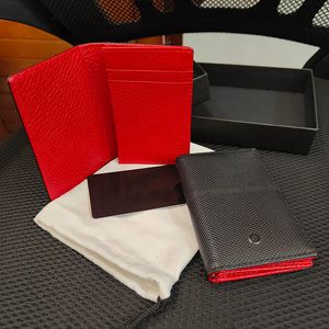 Diseñador de lujo de alta calidad Monedero alemán Cartera de tarjetas de crédito para hombres de alta gama Clip para tarjetas Mini billeteras de lujo para mujeres con personas que cambian bolígrafos Cajas adjuntas