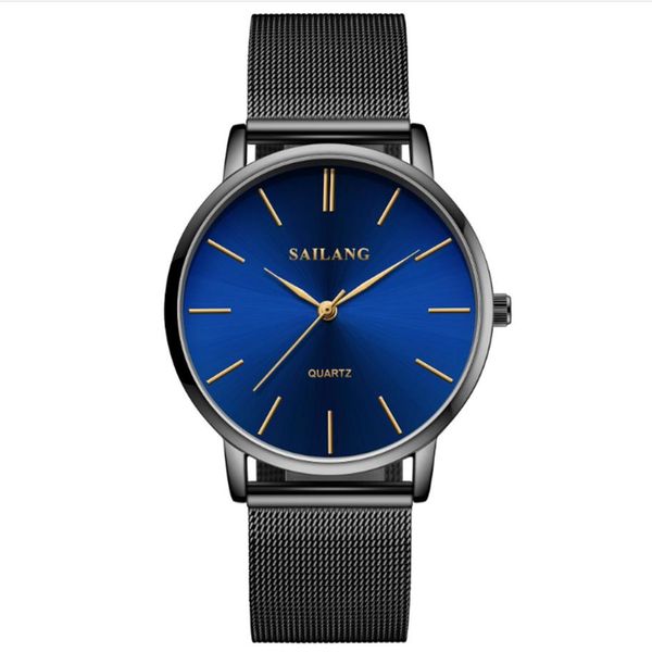 Business Casual CWP Cuarzo Reloj para hombre Estrella de moda Estrellada Malla brillante Pulsera de acero inoxidable Relojes de pulsera con esfera clásica Chrismas G266K