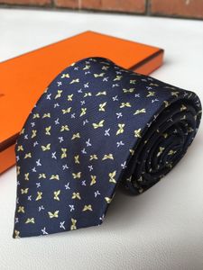 Business Designer stropdas heren zijden stropdas hoogwaardige cravatta uomo mannelijke zakelijke stropdassen brief geborduurd krawatte met doos luxe nekbanden