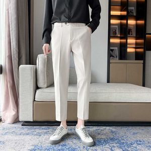 Zakelijke jurk broek mannen klassieke kantoor sociale broek casual slim fit bruiloft streetwear broek pantalon homme classique 210527