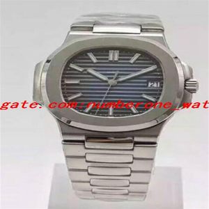 Business Factory Mens Automatic Cal 324 SC Watch Date White Dial Men Eta 5711g Platinum Full Steel Watches Waterdichte Men Wat193L