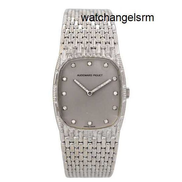 Reloj de pulsera AP de moda empresarial Escala de platino de 18 quilates con juego de diamantes Reloj mecánico manual de moda para mujer Reloj de lujo Reloj suizo de gama alta