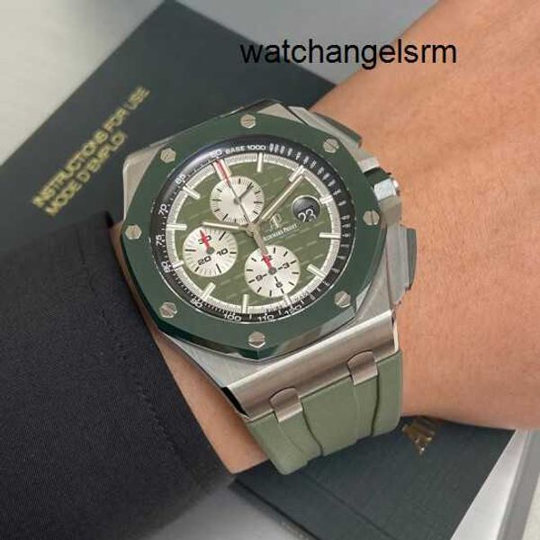 Business Fashion AP Montre-bracelet Royal Oak Offshore Series Automatique Mécanique Plongée Étanche Céramique Acier Caoutchouc Ceinture Date Timing Affichage Montre Hommes