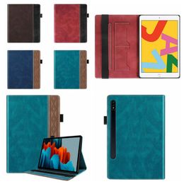 Estuches de cuero de negocios para Ipad Mini 5 4 3 2 1 Mini5 Fashion Hybrid Hit Color Fashion Cover Ranura para tarjeta de identificación Soporte a prueba de golpes Tablet PU Bag Book Wallet Pouch