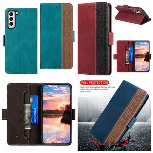 Estuches de billetera de cuero comercial para Google Pixel 7 Pro Samsung A34 A54 S23 Ultra Plus Galaxy A14 5G Ranura para tarjeta Rfid Bloqueo Empalme Híbrido Hit Funda con tapa