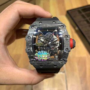 Zakelijk Vrije tijd Milles Hollow Carbon Fiber Technologie Sfeer Tide Automatisch mechanisch herenhorloge Lichte sport