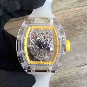 Montre mécanique entièrement automatique pour hommes, loisirs d'affaires, boîtier Transparent, bande tendance, Rm56-01, Y4QV