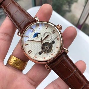 Business Luxury Mens Watches Fashion Man Wallwatches Mecánicos Automáticos Diales Smal Trabaja Flywheel Materna Masculino para hombres Vale233r