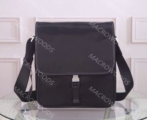 Hommes d'affaires porte-documents sac à bandoulière célèbre marque sacs de messager bandoulière luxe homme matériau imperméable sac à main téléphone portable poche triangle logo 0770