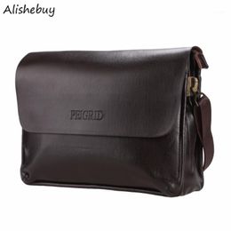 Zakelijke mannen aktetas handtas luxe echt lederen crossbody tassen man schoudertas bolsa laptop messenger tas bruin sv0024951