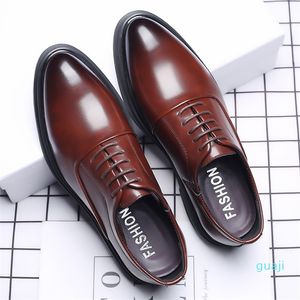 Hommes d'affaires Chaussures formelles en cuir noir s Fashion Casual Dress Classic Oxford