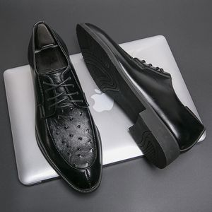 Hommes d'affaires chaussures formelles à lacets grande taille 38-46 chaussures habillées pour homme mode chaussures en cuir fendu