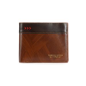 Business Men's Wallet rétro court ultra mince portefeuille Pu Handheld Sac à changement de sac pour hommes Sac de carte de cartes multiples positions étanches