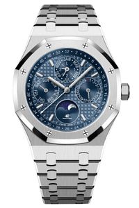 Montre homme d'affaires montre design montre homme calendrier perpétuel montre mécanique automatique acier inoxydable 316L verre saphir Orologio Di Lusso