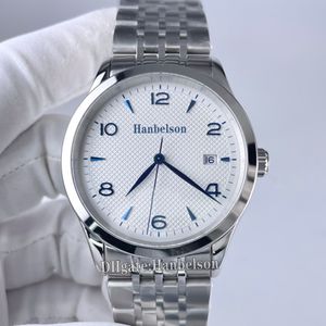 Reloj de negocios para hombre Japón 8215 Movimiento automático Cristal de zafiro Esfera blanca Reloj de pulsera resistente al agua de 39 mm Cierre plegable