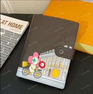 Business Note Books Designer Graffiti Letter Women Wallet Sunflower Check Letter Unisex Notebook Diary Scrapbook Butbook Portemules kaarthouders Notebooks