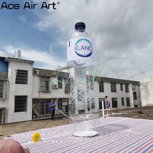 Maquette de bouteille d'eau gonflable de Promotion commerciale, adaptée à la vente de marchandises, décoration d'événements publicitaires