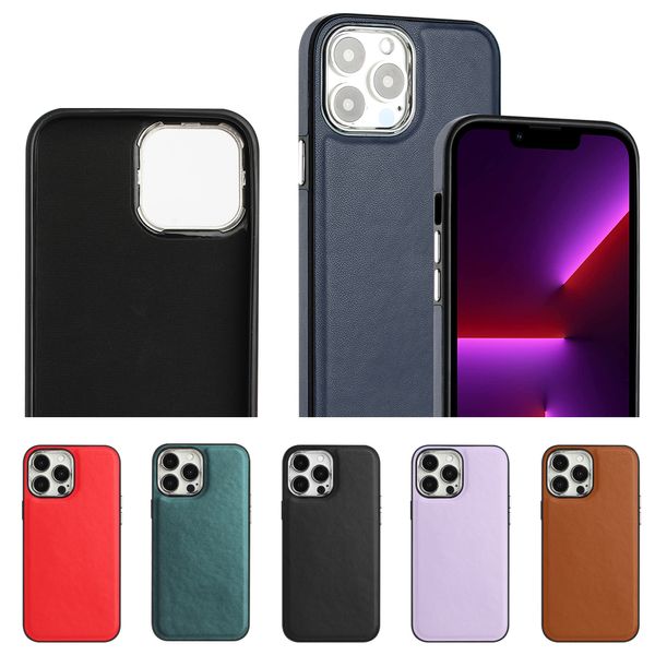 Étuis de téléphone d'affaires en cuir PU pour iPhone 15 14 Pro Max Plus 13 12 11 XR XS X 8 6 7 Phone14 Mode de luxe souple TPU Téléphone portable Couverture arrière Peau Best8168