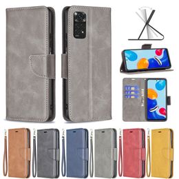 Zakelijke schapennerf lederen portemonnee hoesjes voor Samsung M14 5G A24 4G Xiaomi POCO F5 5G Note 12S 4G 12 Google Pixel 8 Pro 7 7A Credit ID Card Slot Holder Flip Cover Men Pouch