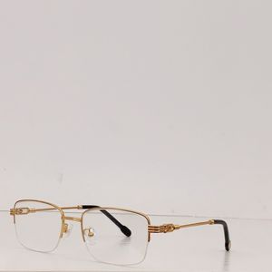 heldere bril Business Style randloze zonnebril Frames Heldere bril UV400 Frameless Gun Gold Metal Optical Frame High end Custom Recept lenzen bril heren