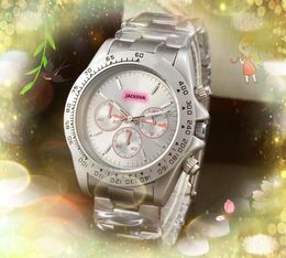Zakelijke trend high-end multifunctionele horloges stopwatch heren quartz chronograaf uurwerk volledig fijn roestvrij staal Europees topmerk klok man