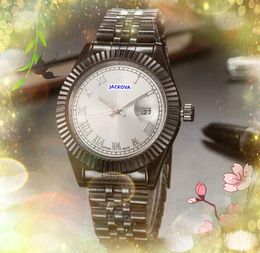 Zakelijke trend high-end zachte roestvrijstalen horloges Heren Dames Quartz Chronograaf Klok Europees Romeins digitaal nummer Dial Zakelijk horloge montre de luxe