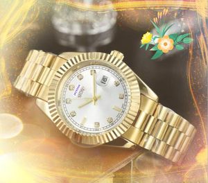 Zakelijke trend highd roestvrij staal horloges mannen dames kwarts chronograaf klokdag datum tijdweek kalender automatische beweging armband Watch Montre de luxe