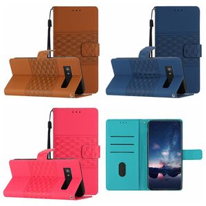 Étuis portefeuille d'affaires pour Google Pixel 8 7 7A 6 6A Moto E13 G13 G73 Xiaomi 13 Pro Redmi Note 12 Cube magnétique carré en cuir PU porte-carte d'identité téléphone étui à rabat sangle de sac à main