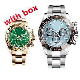 Zakelijk horloge automatisch mechanisch horloge mannen paul newman alle wijzerplaten werken siliconen chocolade ijsblauw montres mode luxe horloge 116519ln lichtgevende xb04 B4
