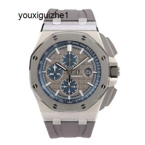 Reloj de negocios Cronógrafo Reloj AP Royal Oak Offshore Series 26400IO.OO.A004CA.02 Reloj mecánico automático con sincronización masculina de 44 mm de diámetro