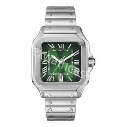 Reloj de negocios Reloj de moda automático para hombres con banda de acero Cristal de zafiro de acero inoxidable adecuado para citas y regalos Reloj de tanque de alta gama