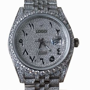 Bust Down Watch Iced Out Luxury Icedout Diamond Bustdown CZ Just Just Imperprooft eta Automatic Mechanical Wristwatch